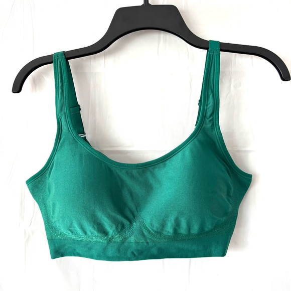 NWOT Underoutfit Teal Green Sports Bra Large Bust Wireless Comfort SZ L - Picture 8 of 11